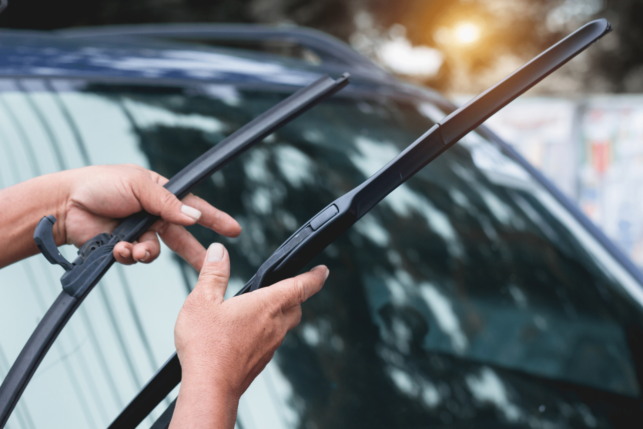 Windshield wiper blades of different sizes and shapes